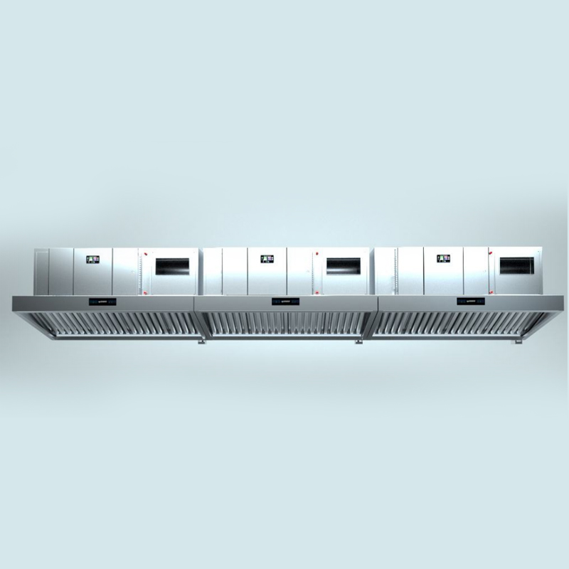 Mechanical Electrostatic Photolysis Composite Exhaust Hood Kitchen Fume Purifier All-in-One Machine