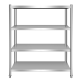 Commercial 4-Tier Flat Shelf Rack